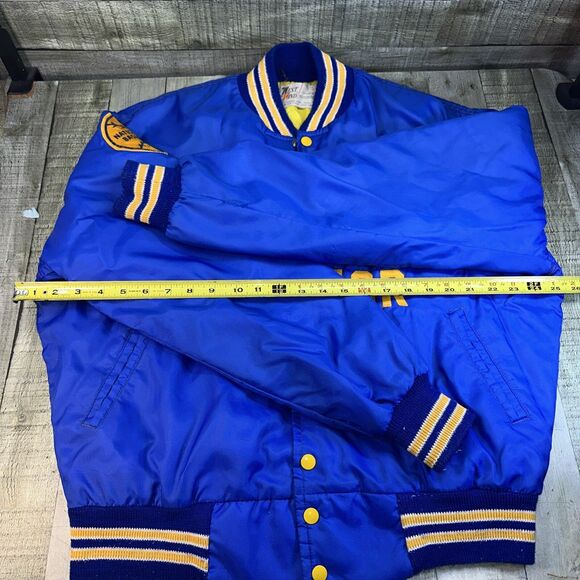 Men’s Vintage 1970S Baseball Jacket Westwind Size Large Blue Raiders - Picture 9 of 13